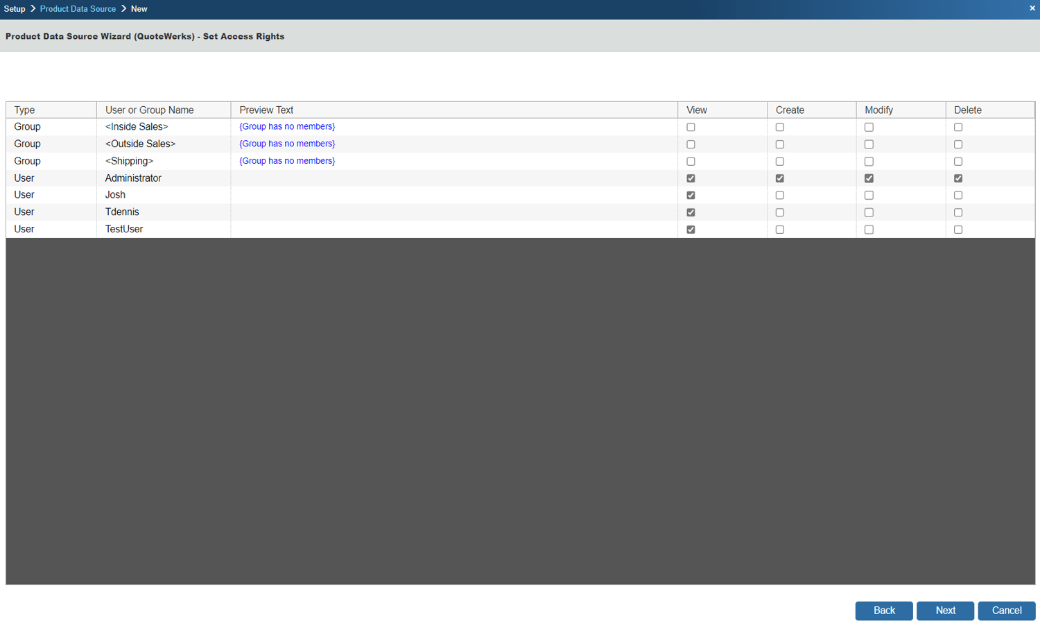 QuoteWerks Native Product Databases