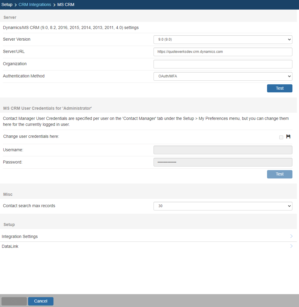 How Do I Setup the Microsoft Dynamics CRM Integration?