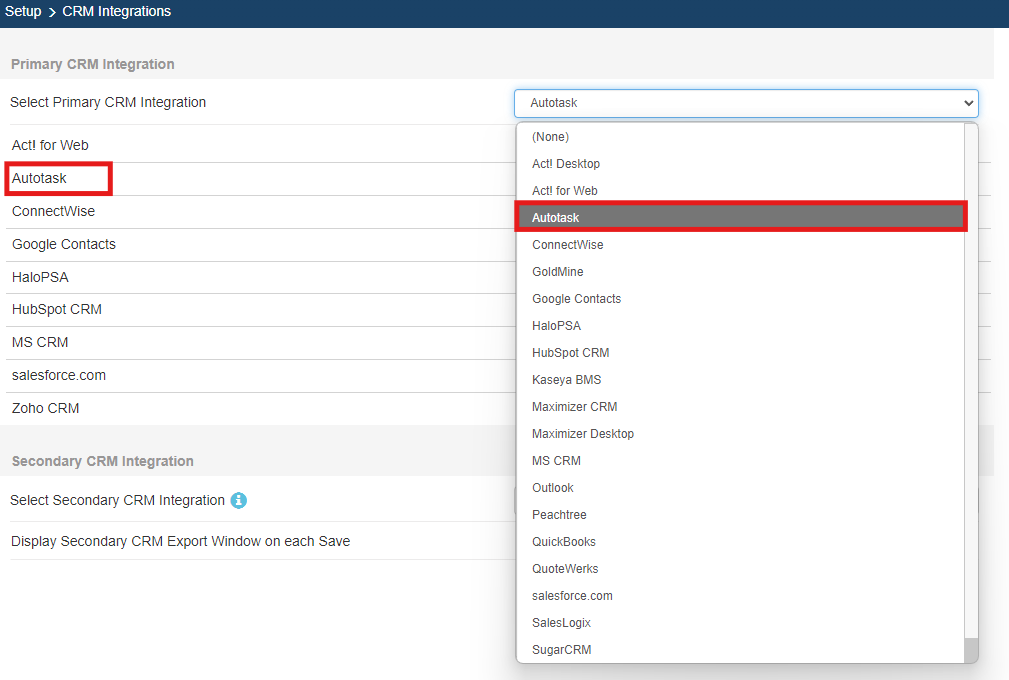 How Do I Setup the Autotask Integration?